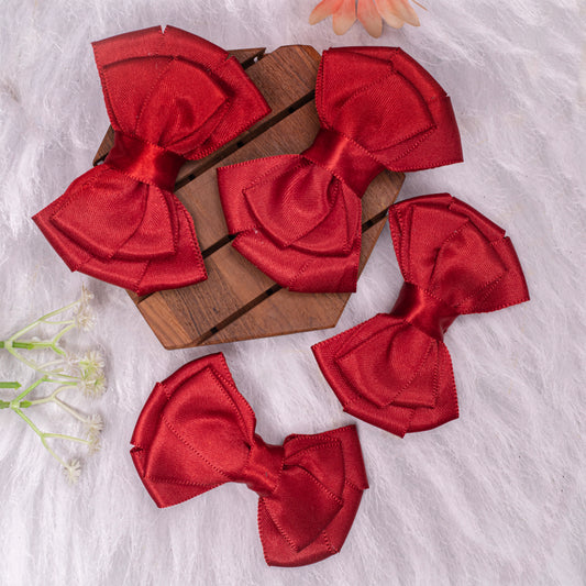 Alligator Hair Bow Single Bright Pink Colour Bow