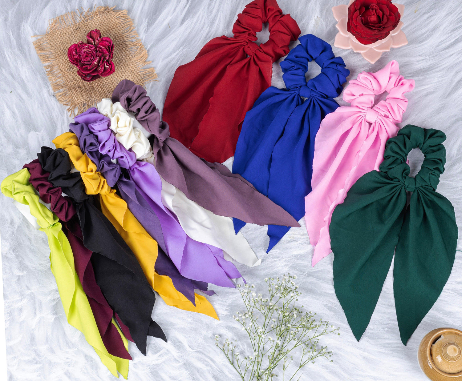 Long Hair Ties Bow