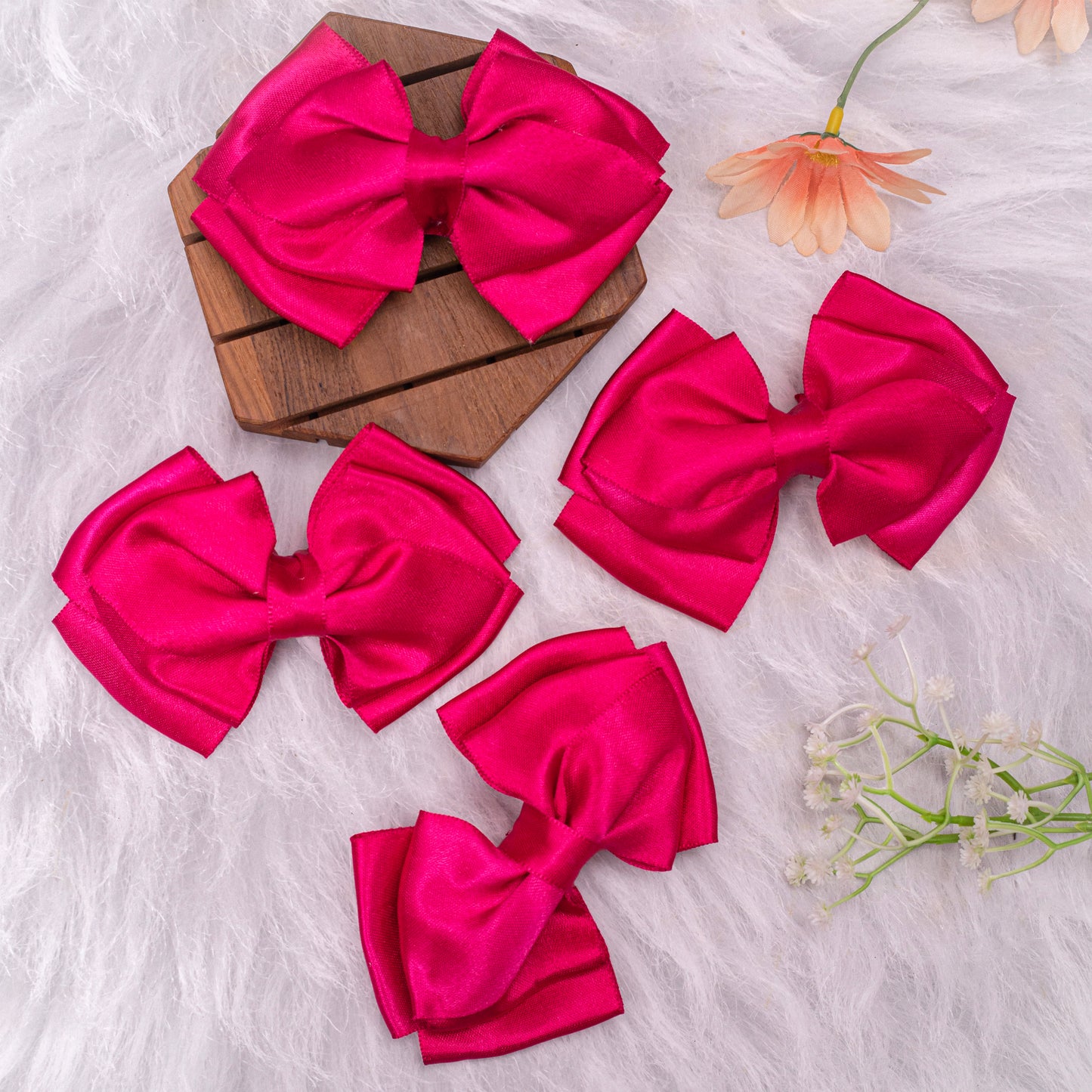 Glitter Hair Clip Single Black Colour Bow