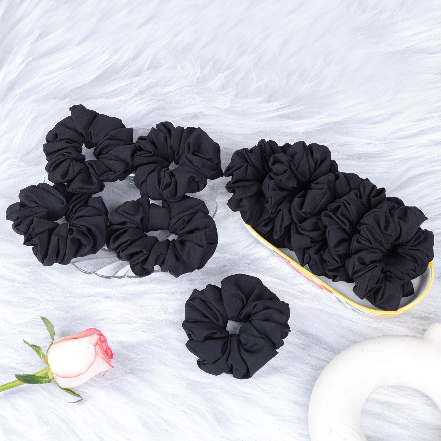 Black Duck Scrunchies Black Cotton Fabric