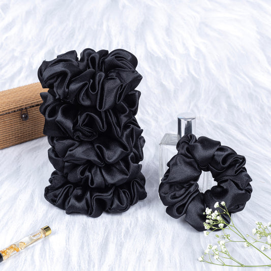 Black Duck - Scrunchies Black  Silk Satin