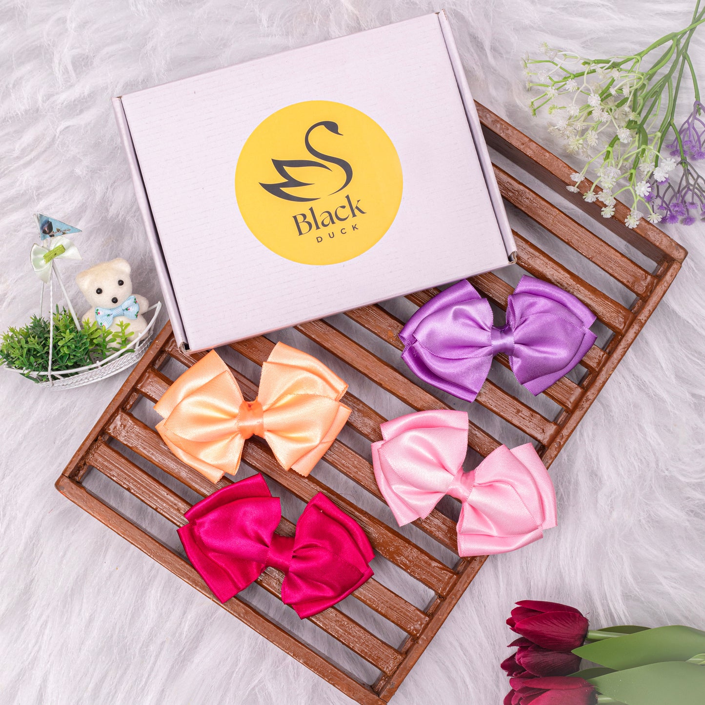 Women’S &  Girls Stylish Multicolour Hair Bow