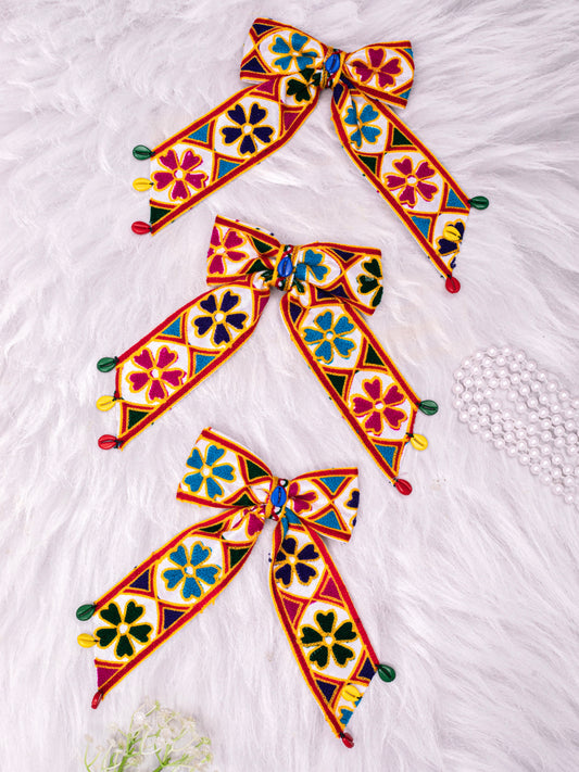 Navratri Special Premium Gamthi Embroidery Work Tail Bow