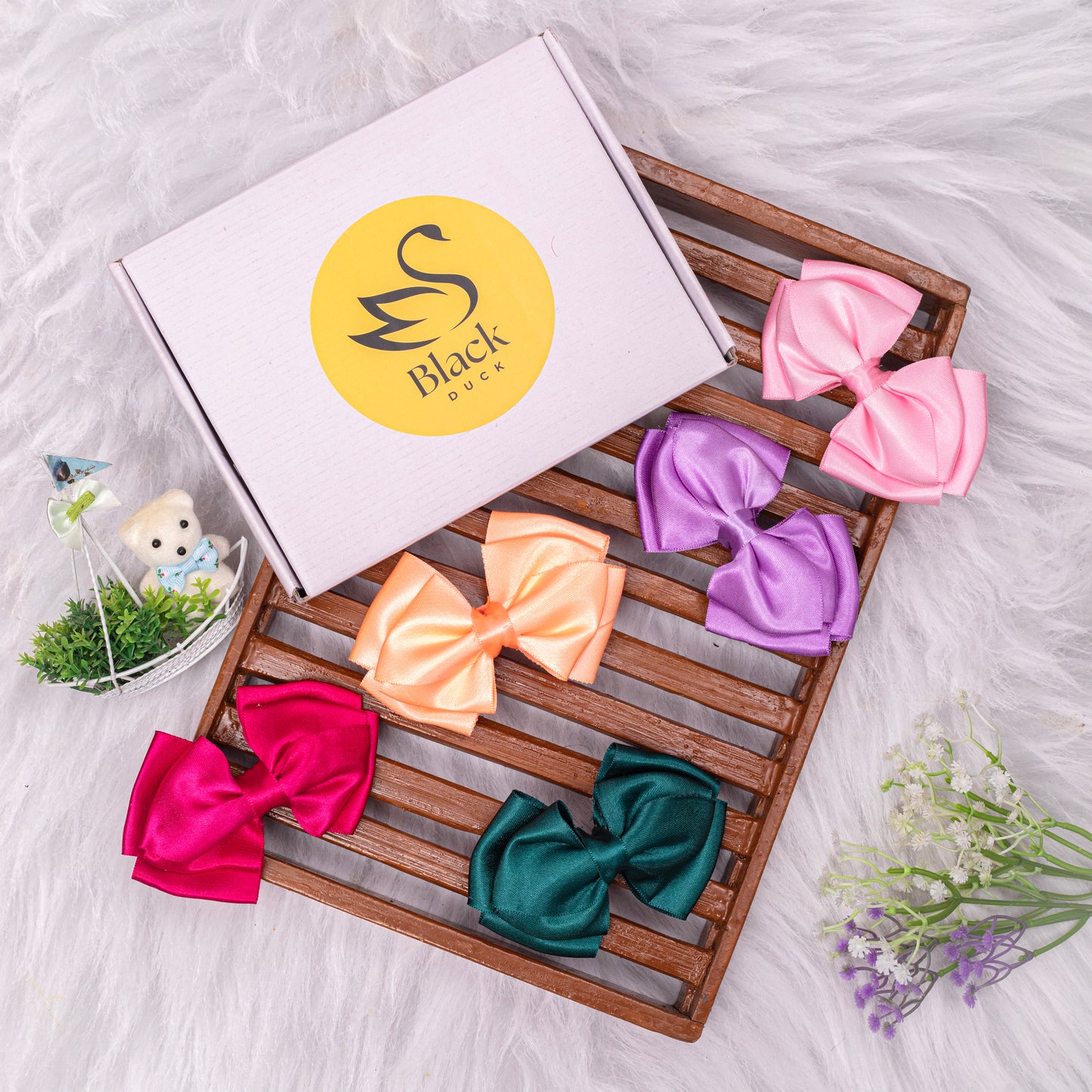Women’S &  Girls Stylish Multicolour Hair Bow