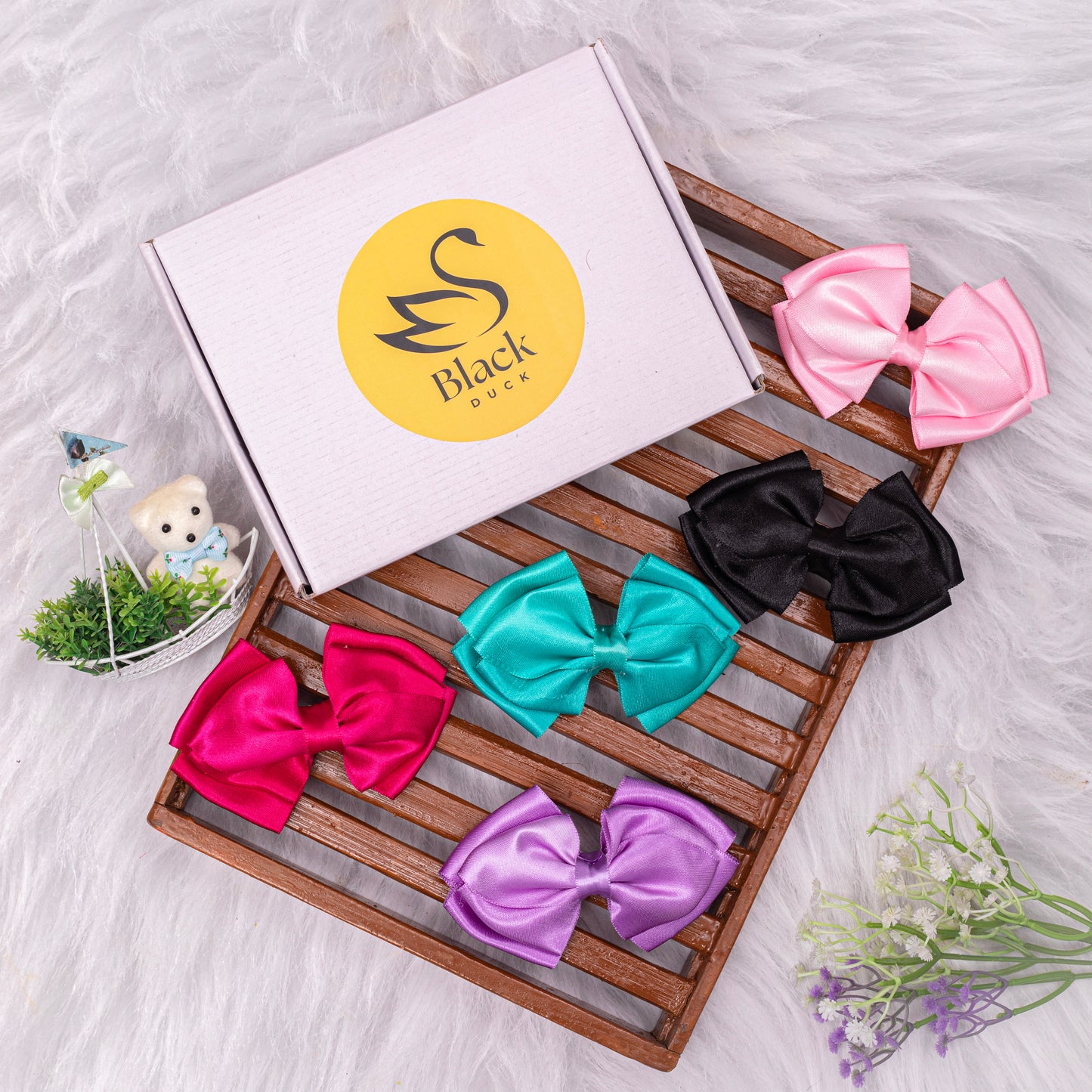 Women’S &  Girls Stylish Multicolour Hair Bow