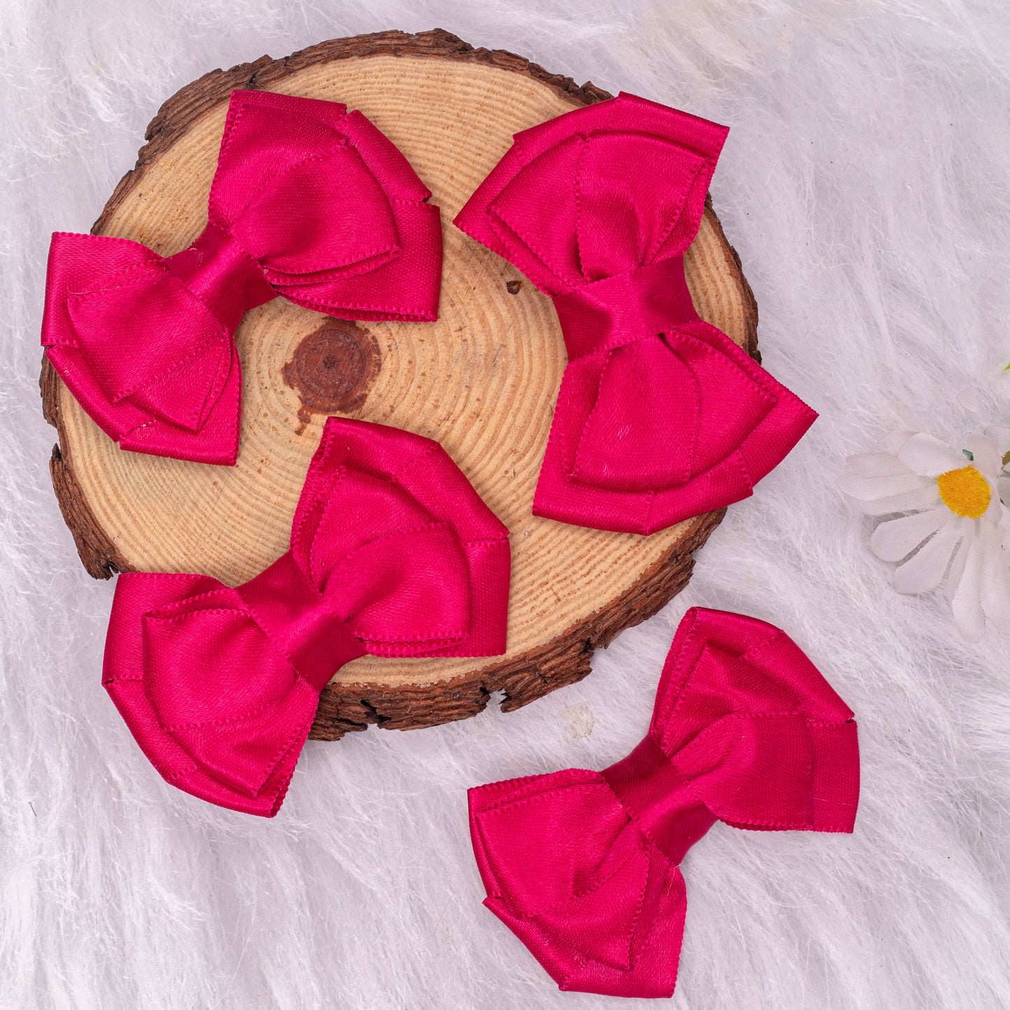 Alligator Hair Bow Single Bright Pink Colour Bow