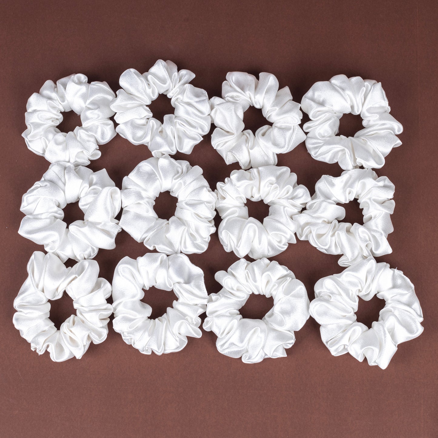 Black Duck Scrunchies White Colour Silk Satin  Fabric