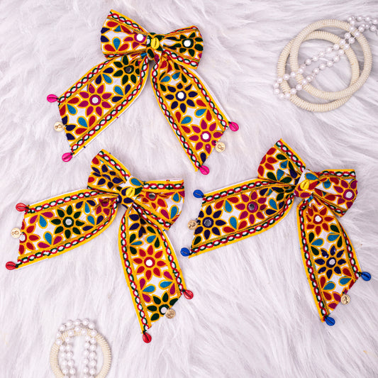 Navratri Special Gamthi Embroidery Work Tail Bow Cross