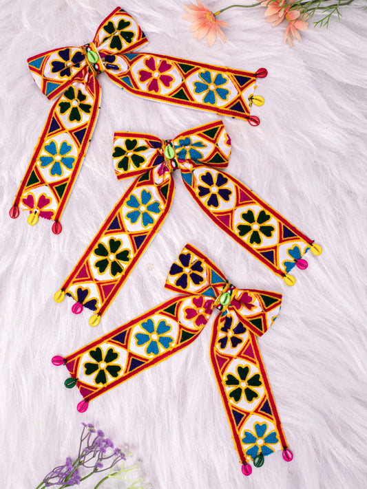Navratri Special Premium Gamthi Embroidery Work Tail Bow