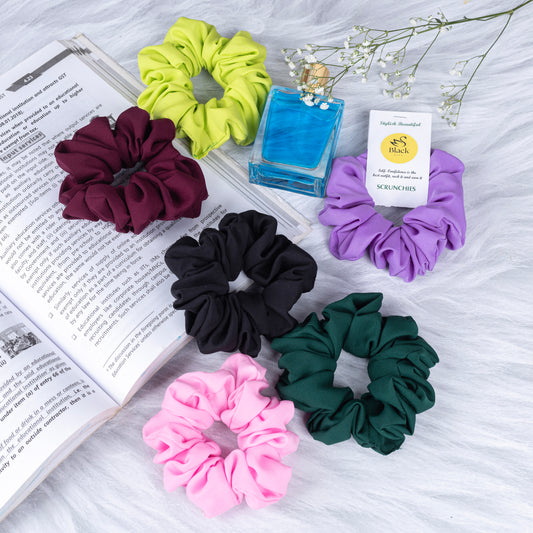 Black Duck Scrunchies Multicolour Cotton Fabric
