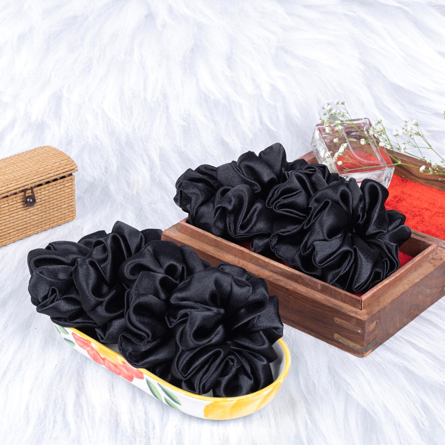 Black Duck - Scrunchies Black  Silk Satin